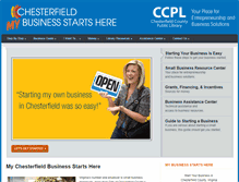 Tablet Screenshot of chesterfieldbusinessstartshere.com